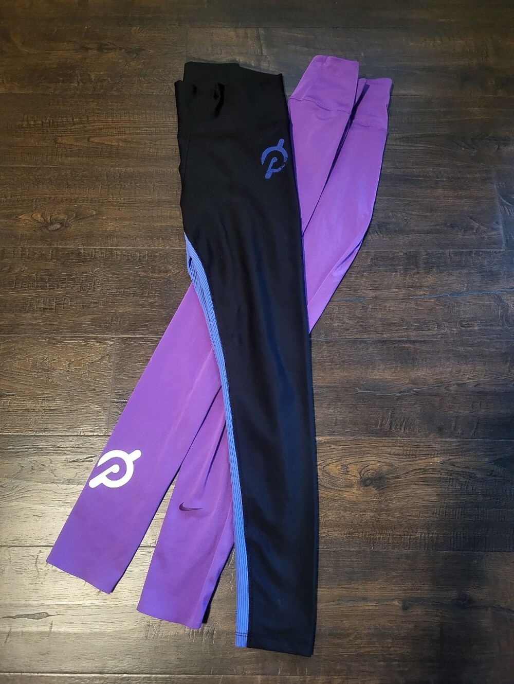 Lot of 2 Peloton Womens Large Leggings High Rise Purple Nike Dri-FIT AT3098-528